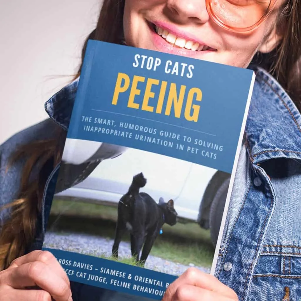 Stop Cats Peeing eBook cover — a step-by-step guide to solving cat urination problems